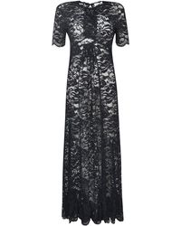 Rabanne - Lace Paneled Long Dress - Lyst