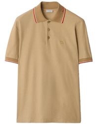 Burberry - Logo Polo Shirt Flax - Lyst