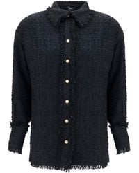 Balmain - Tweed Shirt - Lyst