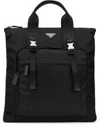 Prada - Tote Bag Re-Nylon & Saffiano Leather, Polyamide - Lyst