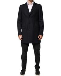 Dolce & Gabbana - Classic Wool Overcoat - Lyst
