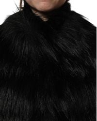 Dolce & Gabbana - Acrylic Faux Fur Sleeveless Vest Jacket Modacrylic Polyester Clothing - Lyst