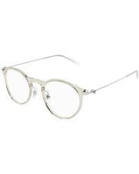 Montblanc - Eyeglasses Browline Full Rim, Frame And Clear Demo Lens Mb0099O002 - Lyst