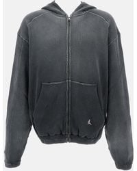 Roa - Bee Sun Faded Waffle Zip Up Hoodie - Lyst