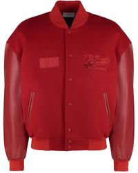 Vetements - Leather Sleeves Bomber Jacket - Lyst