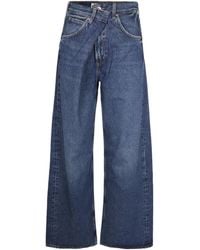 Agolde - Wide-Leg Jeans With Folded Waistband Detail - Lyst