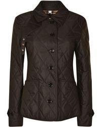 Burberry - Quilted Buttoned Jacket - Lyst