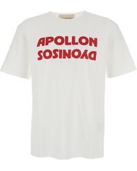 Valentino - Cotton Crewneck T-Shirt With Front Print T-Shirts - Lyst