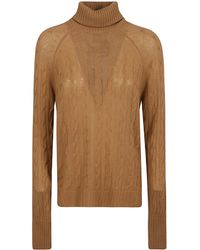 Etro - Cable-knit Roll-neck Jumper - Lyst