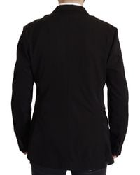 Dolce & Gabbana - Wool Single Breasted Coat Blazer Virgin Elastane Clothing - Lyst