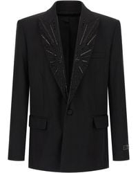 Balmain - Crystal Blazer - Lyst