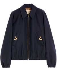 Valentino - Vgold Wool Blend Blouson Jacket - Lyst