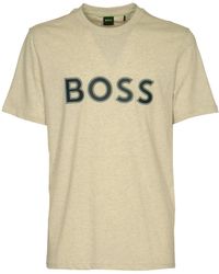 BOSS - Logo Round Neck T-Shirt - Lyst