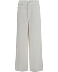 Brunello Cucinelli - High-Rise Palazzo Jeans Panama - Lyst