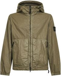 Stone Island - Military Panama-Tc Nylon Hooded Jacket - Lyst