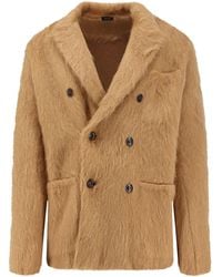 Tom Ford - Double-Breasted Cashmere, Mohair And Silk Jacket - Lyst