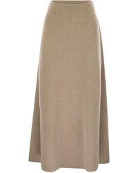Fabiana Filippi - Platinum And Lurex Long Skirt - Lyst