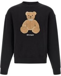 Palm Angels - Bear Bouclé Patch Sweatshirt - Lyst