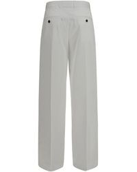 TOTEME - Tailored Cotton Pants Trousers - Lyst