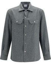 Brunello Cucinelli - Virgin Wool Shirt - Lyst
