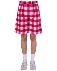 MSGM - "check" Shorts - Lyst