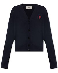 Ami Paris - Wool Cardigan - Lyst