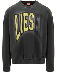 DIESEL - Sweatshirt With Shaded Effect And Logo - Lyst