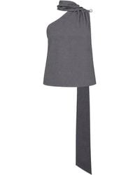 GIUSEPPE DI MORABITO - One-Shoulder Virgin Wool Top Tops - Lyst