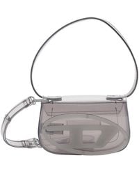 DIESEL - '1Dr' Crossbody Bag With Oval D Patch And Semi-Transparent Design - Lyst