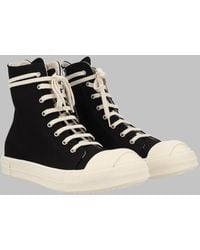 Rick Owens - High-Top Canvas Sneakers - Lyst