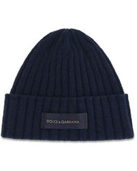 Dolce & Gabbana - Blue Wool Oves Aries Beanie - Lyst