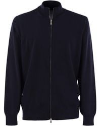 Brunello Cucinelli - High-Necked Cashmere Cardigan With Zip - Lyst