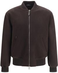 Brioni - Wool And Cashmere Zip-Up Bomber Jacket - Lyst