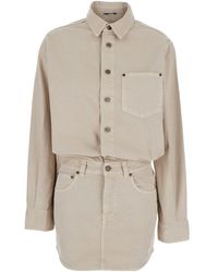 Haikure - Tamu Dress With Drop Shoulders And Logo Patch On The Back - Lyst