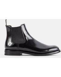 Church's - Bottines Monmouth En Cuir De Veau Poli Noir Boot - Lyst