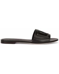Dolce & Gabbana - Leather Slides - Lyst
