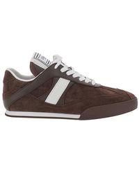 Chloé - Low Top Suede Sneakers Polyester Trainers - Lyst
