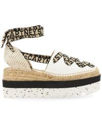 Stella McCartney - Gaia Espadrille With Platform Organic Cotton Trainers - Lyst
