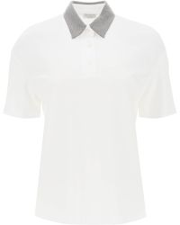 Brunello Cucinelli - Piquet Cotton Polo Shirt - Lyst