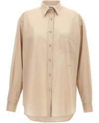 Moschino - Slightly Loose-Fitting Cotton Shirt With Patch Pocket - Lyst