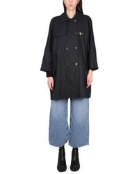 Fay - Double-Breasted Trench Jacket - Lyst