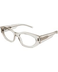 Saint Laurent - Eyeglasses Cat Eye Full Rim, Transparent Frame And Clear Demo Lenses Lens Sl638Opt004 - Lyst