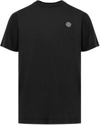 Stone Island - Cotton T-Shirt With Logo Patch - Lyst
