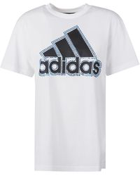 adidas - Logo Embellished T-Shirt - Lyst