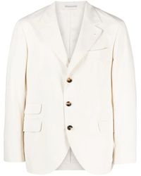 Brunello Cucinelli - Cotton Single-breasted Jacket - Lyst