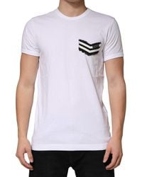 Dolce & Gabbana - Stripes Cotton Crew Neck Tee T-Shirt - Lyst