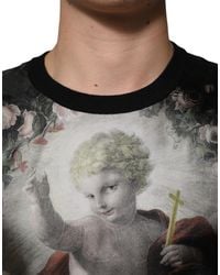 Dolce & Gabbana - Cashmere Cherub Print Baroque Sweater Silk Clothing - Lyst