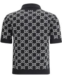 Gucci - Reversible Gg Wool Jacquard Polo Shirt - Lyst