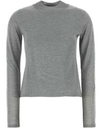 Max Mara - Grey Silk Falesia Sweater - Lyst