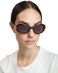 Furla - Furla Sfu984 Oversized Acetate Sunglasses — Burgundy - Lyst